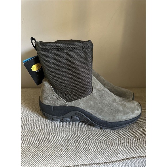 Merrell Mens Jungle Mid J004025 Olive Zip Polar Waterproof Snow Boot Size 11